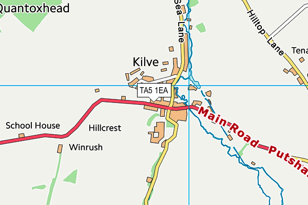 TA5 1EA map - OS VectorMap District (Ordnance Survey)