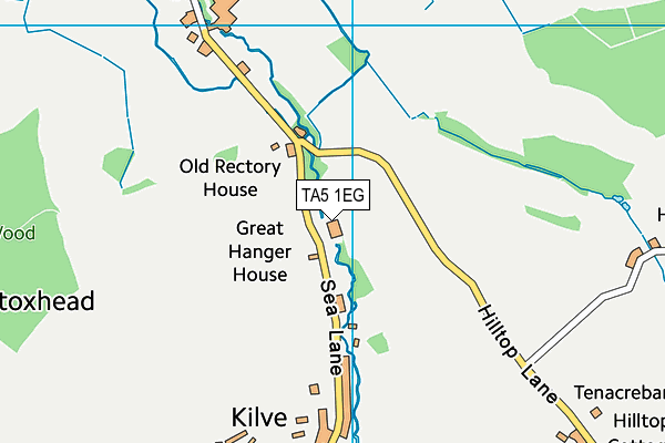 Kilve Cricket Club map (TA5 1EG) - OS VectorMap District (Ordnance Survey)