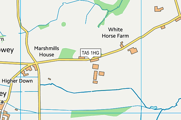 Over Stowey Cricket Club map (TA5 1HG) - OS VectorMap District (Ordnance Survey)