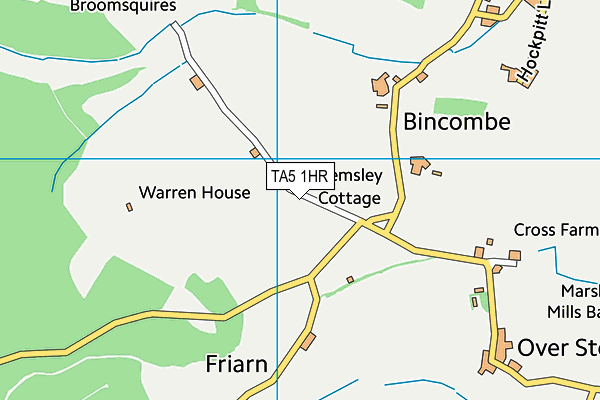 TA5 1HR map - OS VectorMap District (Ordnance Survey)