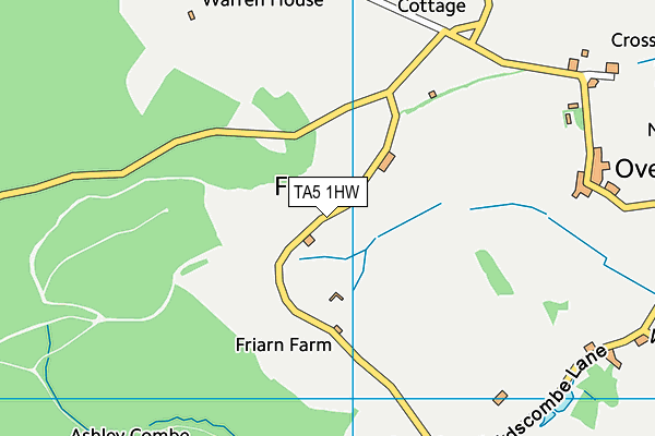 TA5 1HW map - OS VectorMap District (Ordnance Survey)