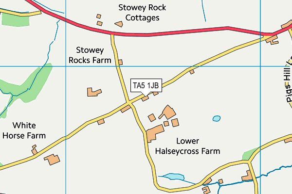 TA5 1JB map - OS VectorMap District (Ordnance Survey)