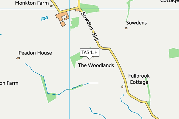 TA5 1JH map - OS VectorMap District (Ordnance Survey)