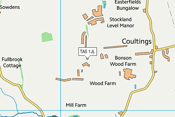 TA5 1JL map - OS VectorMap District (Ordnance Survey)