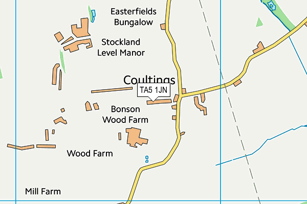 TA5 1JN map - OS VectorMap District (Ordnance Survey)