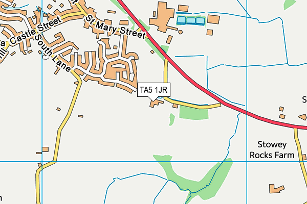 Nether Stowey Playing Field map (TA5 1JR) - OS VectorMap District (Ordnance Survey)