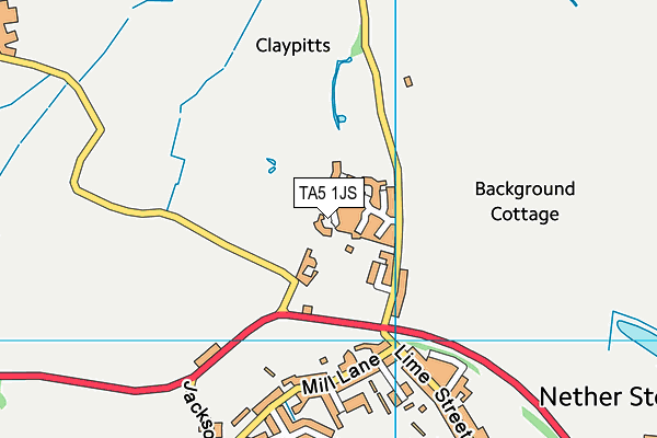 TA5 1JS map - OS VectorMap District (Ordnance Survey)