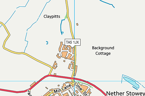 TA5 1JX map - OS VectorMap District (Ordnance Survey)