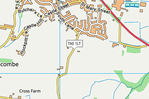 TA5 1LT map - OS VectorMap District (Ordnance Survey)