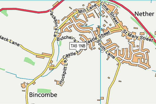 TA5 1NB map - OS VectorMap District (Ordnance Survey)