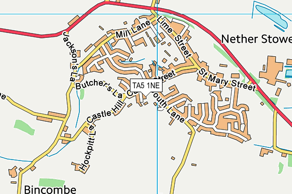 TA5 1NE map - OS VectorMap District (Ordnance Survey)