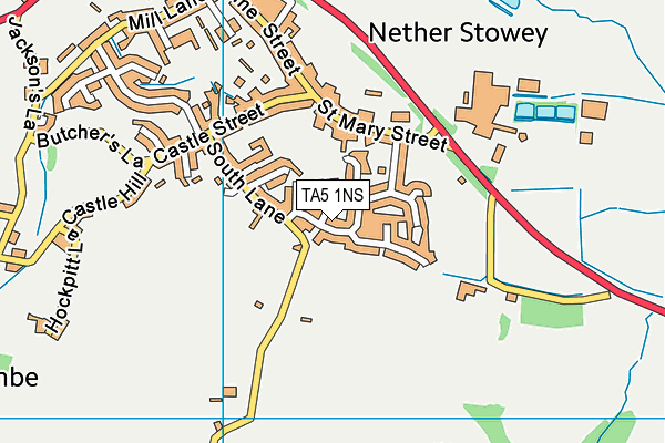 TA5 1NS map - OS VectorMap District (Ordnance Survey)