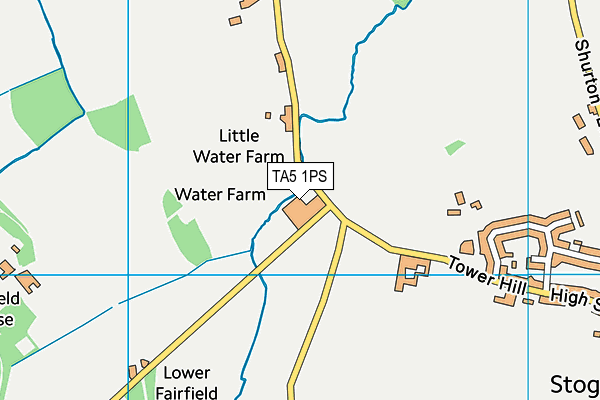 TA5 1PS map - OS VectorMap District (Ordnance Survey)