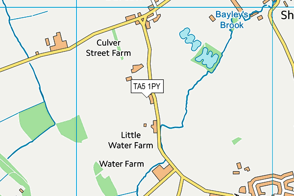 TA5 1PY map - OS VectorMap District (Ordnance Survey)