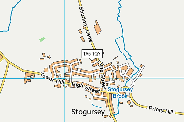 TA5 1QY map - OS VectorMap District (Ordnance Survey)