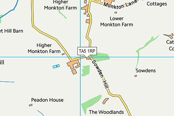 TA5 1RP map - OS VectorMap District (Ordnance Survey)