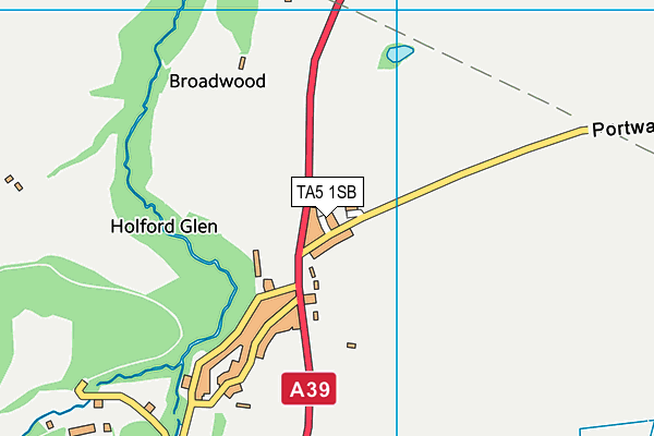 TA5 1SB map - OS VectorMap District (Ordnance Survey)