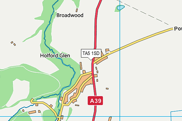 Holford Cricket Club map (TA5 1SD) - OS VectorMap District (Ordnance Survey)