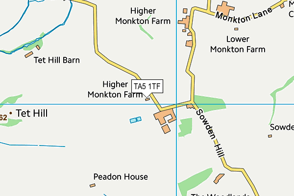 TA5 1TF map - OS VectorMap District (Ordnance Survey)