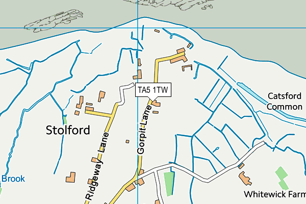 TA5 1TW map - OS VectorMap District (Ordnance Survey)