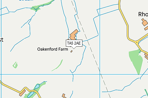 TA5 2AE map - OS VectorMap District (Ordnance Survey)