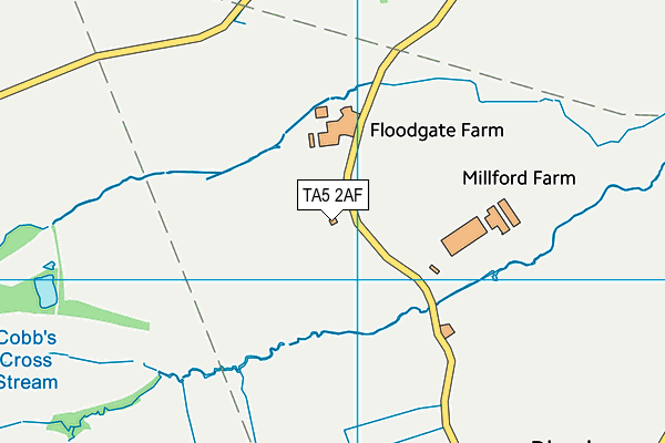 TA5 2AF map - OS VectorMap District (Ordnance Survey)