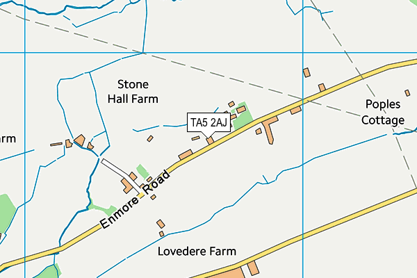 TA5 2AJ map - OS VectorMap District (Ordnance Survey)