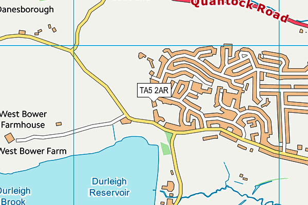 TA5 2AR map - OS VectorMap District (Ordnance Survey)