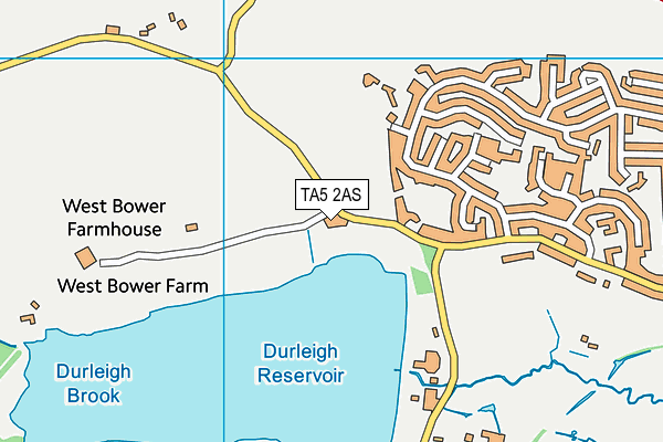 TA5 2AS map - OS VectorMap District (Ordnance Survey)