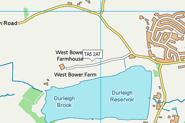 TA5 2AT map - OS VectorMap District (Ordnance Survey)