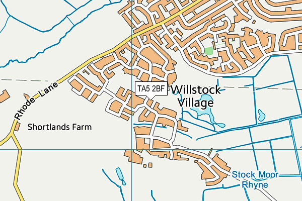 TA5 2BF map - OS VectorMap District (Ordnance Survey)