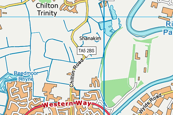 TA5 2BS map - OS VectorMap District (Ordnance Survey)