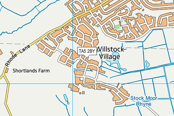 TA5 2BY map - OS VectorMap District (Ordnance Survey)