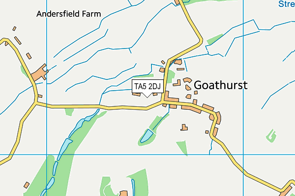 TA5 2DJ map - OS VectorMap District (Ordnance Survey)