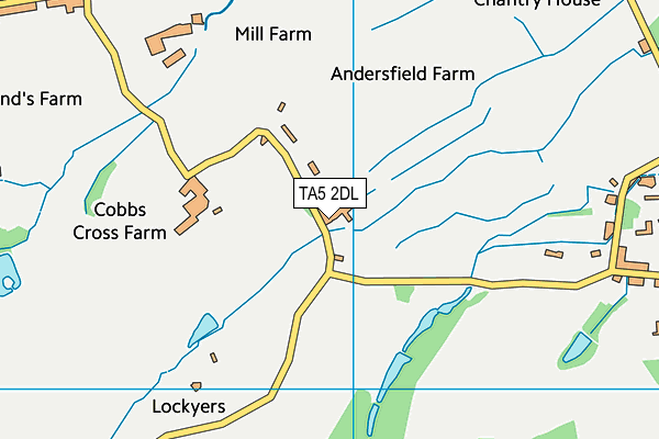 TA5 2DL map - OS VectorMap District (Ordnance Survey)