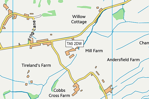 TA5 2DW map - OS VectorMap District (Ordnance Survey)