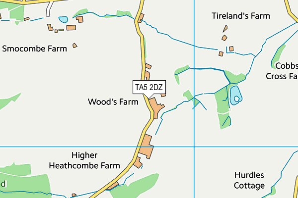 TA5 2DZ map - OS VectorMap District (Ordnance Survey)