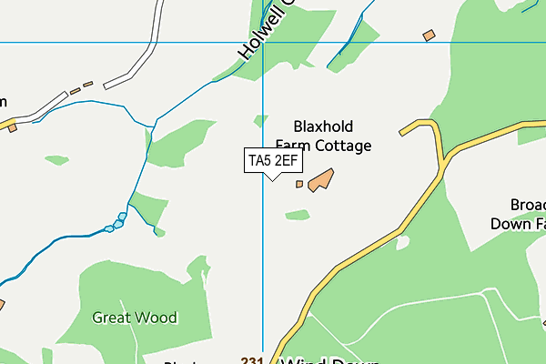 TA5 2EF map - OS VectorMap District (Ordnance Survey)