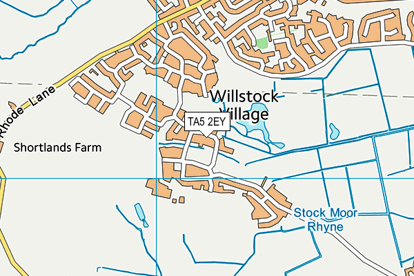 TA5 2EY map - OS VectorMap District (Ordnance Survey)