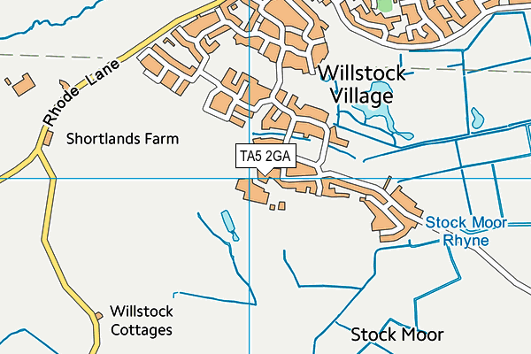 TA5 2GA map - OS VectorMap District (Ordnance Survey)