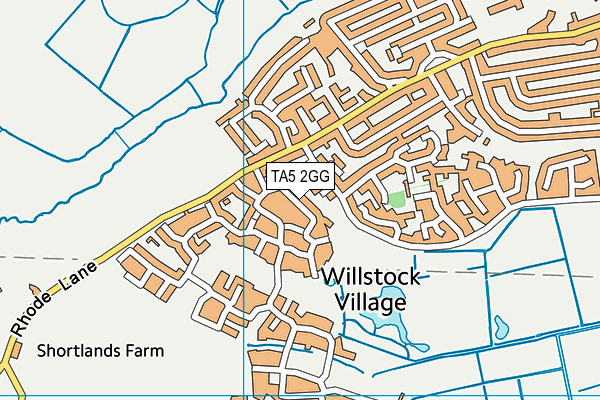TA5 2GG map - OS VectorMap District (Ordnance Survey)