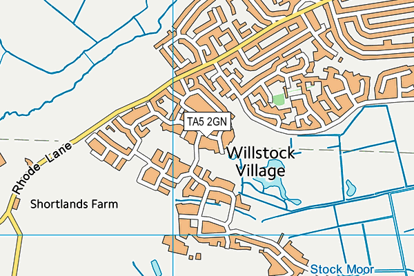 TA5 2GN map - OS VectorMap District (Ordnance Survey)