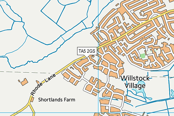 TA5 2GS map - OS VectorMap District (Ordnance Survey)