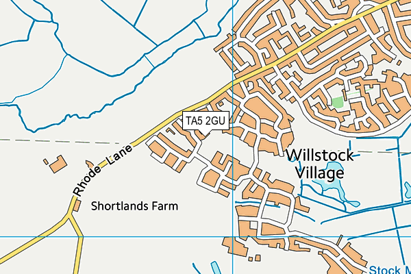 TA5 2GU map - OS VectorMap District (Ordnance Survey)