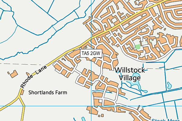 TA5 2GW map - OS VectorMap District (Ordnance Survey)