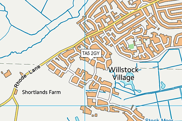 TA5 2GY map - OS VectorMap District (Ordnance Survey)