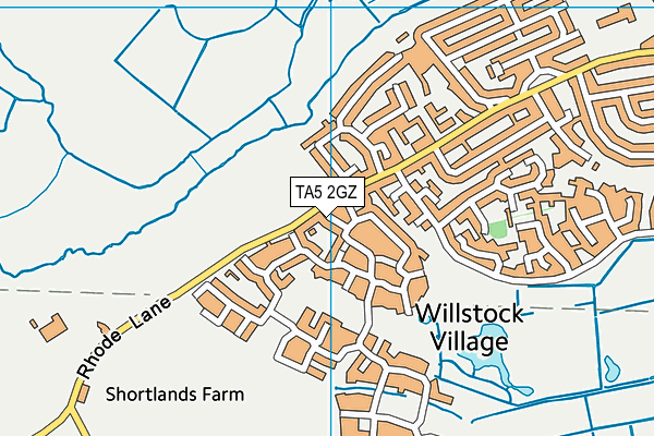 TA5 2GZ map - OS VectorMap District (Ordnance Survey)