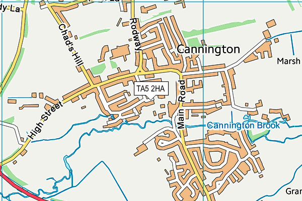 TA5 2HA map - OS VectorMap District (Ordnance Survey)