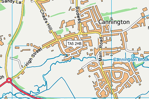 TA5 2HB map - OS VectorMap District (Ordnance Survey)