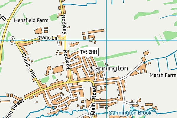 TA5 2HH map - OS VectorMap District (Ordnance Survey)